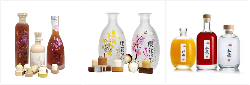 Empty Round Glass Vodka Whiskey-Bottle