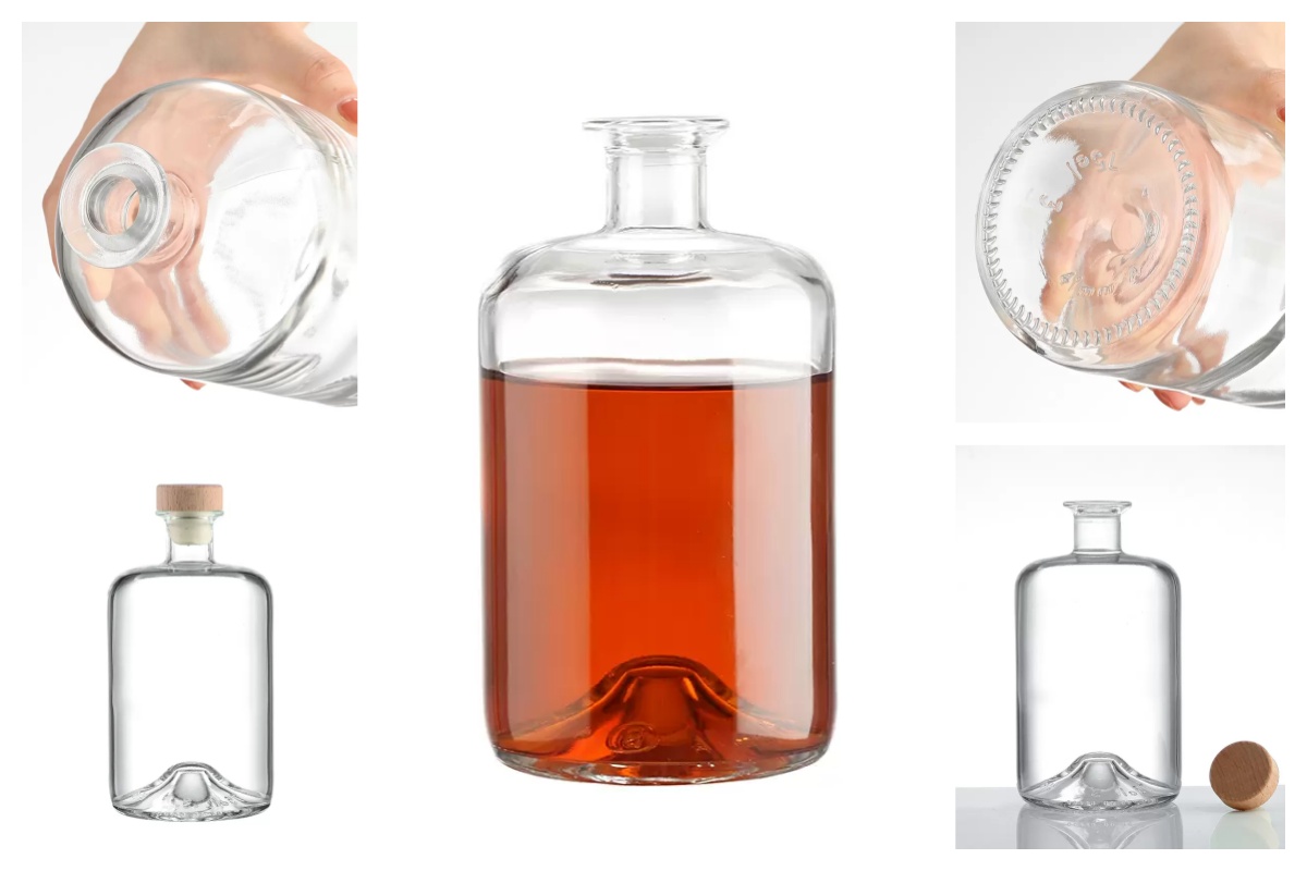 Vodka Wine Ground Glass Bottle