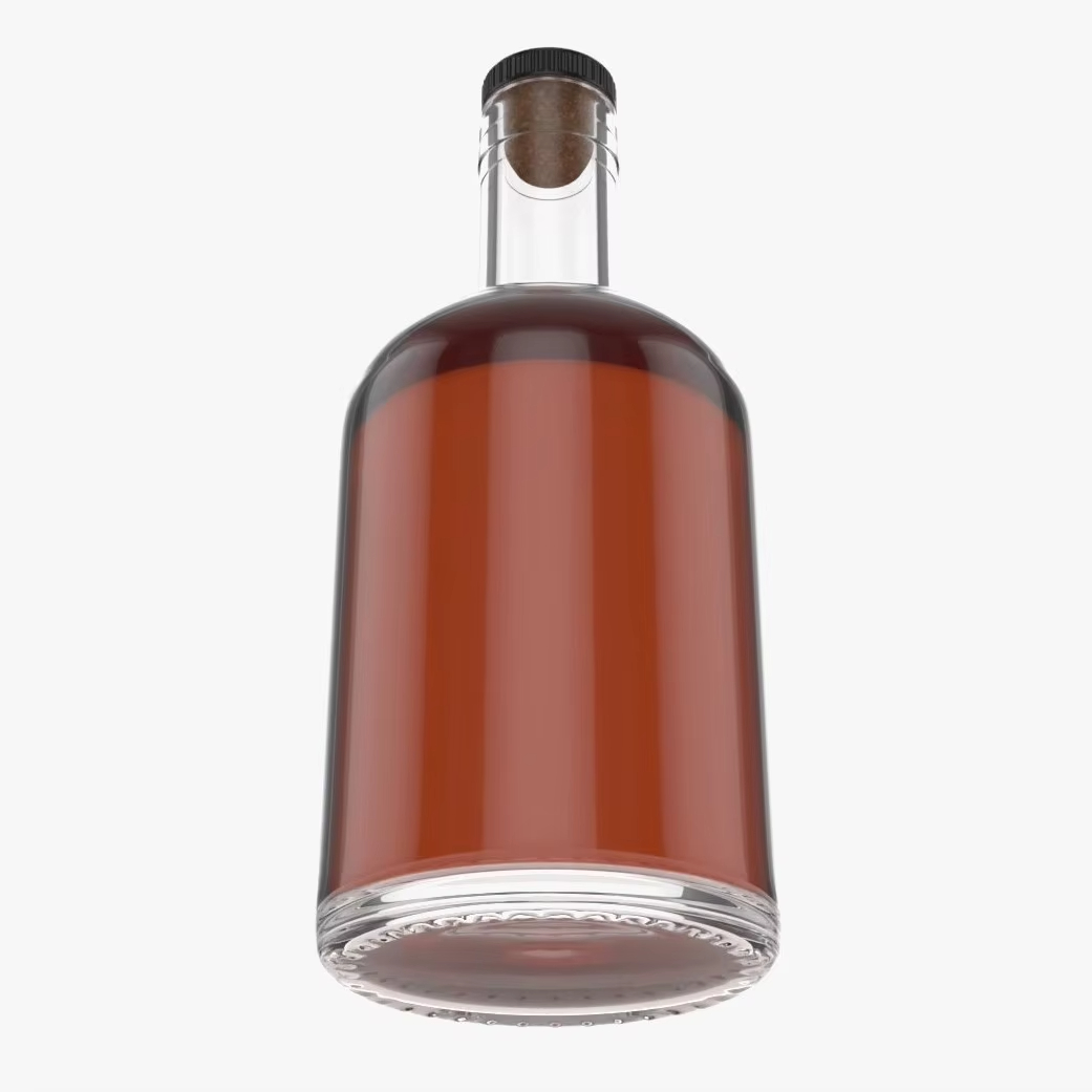 Custom 375ml 500ml 700ml 750ml wine glass bottle for bourbon gin whiskey glass bottle