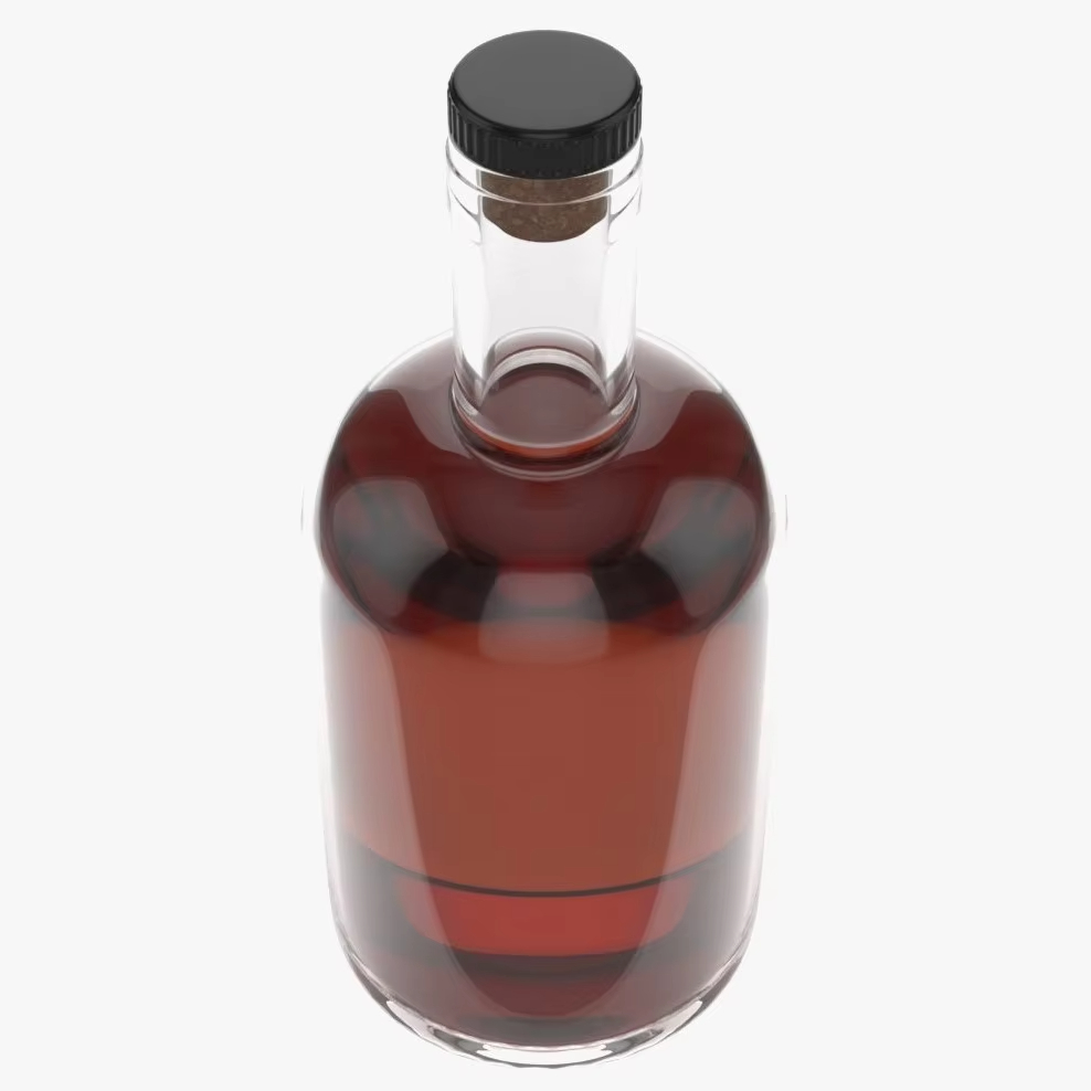 Custom 375ml 500ml 700ml 750ml wine glass bottle for bourbon gin whiskey glass bottle