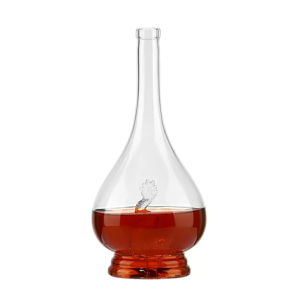 Factory Sale Clear Empty Flat Crystal White Glass Bottle 750ml Vodka Tequila Other Liquor Beverage Stopper