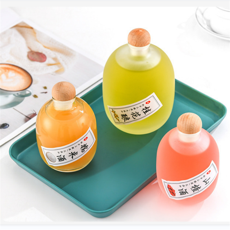 Wholesale High Quality 300ml 330ml 500ml Milk Bottle Drink Glass Juice Glass Bottle With Cap
