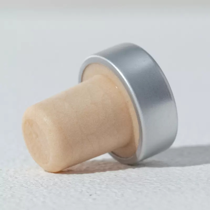 High Polymer Cork Lid for liquor Glass Bottle Closures Wooden Stopper