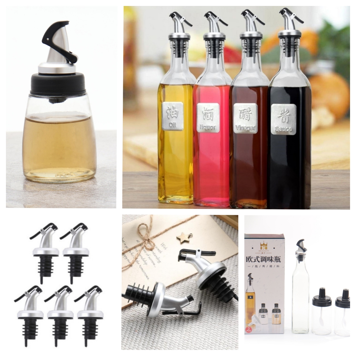 olive oil bottle with plastic screw cap