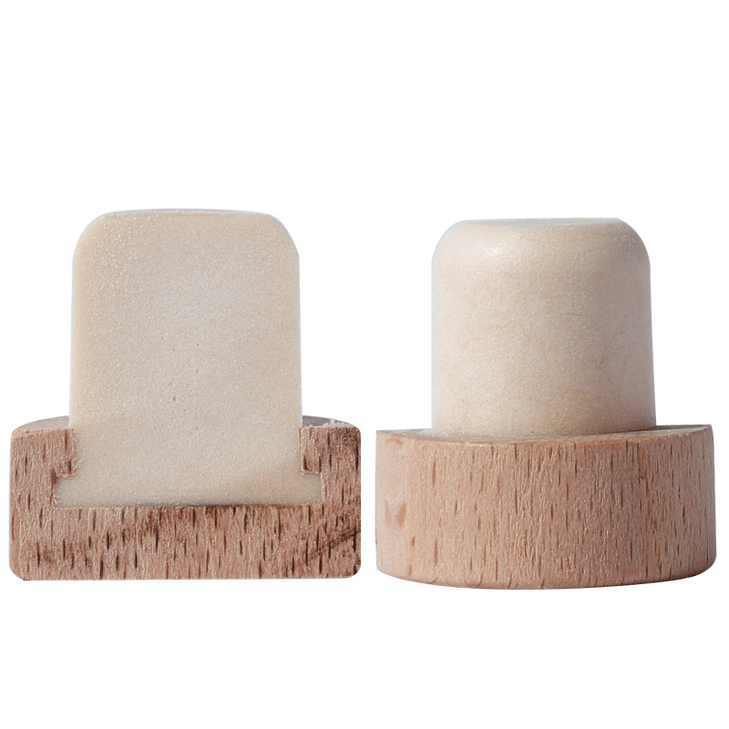 Wooden Bar-Top cork stopper wine conical cork bottle stopper bamboo tube closure
