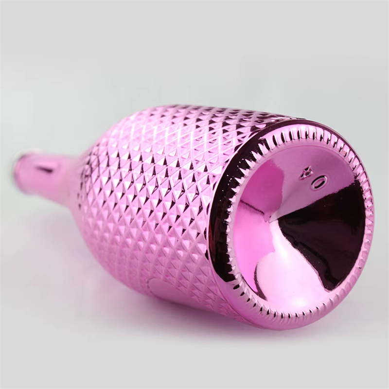 500ml 750ml 1000ml electroplating technology empty vodka tequila whiskey glass bottle with cork