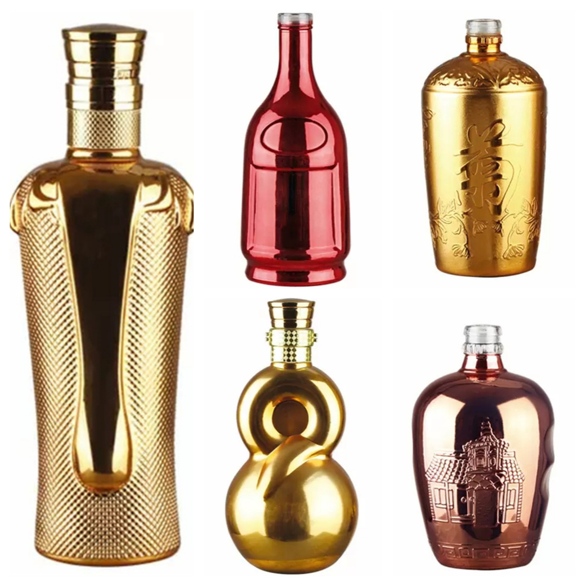 premium electroplate glass bottle