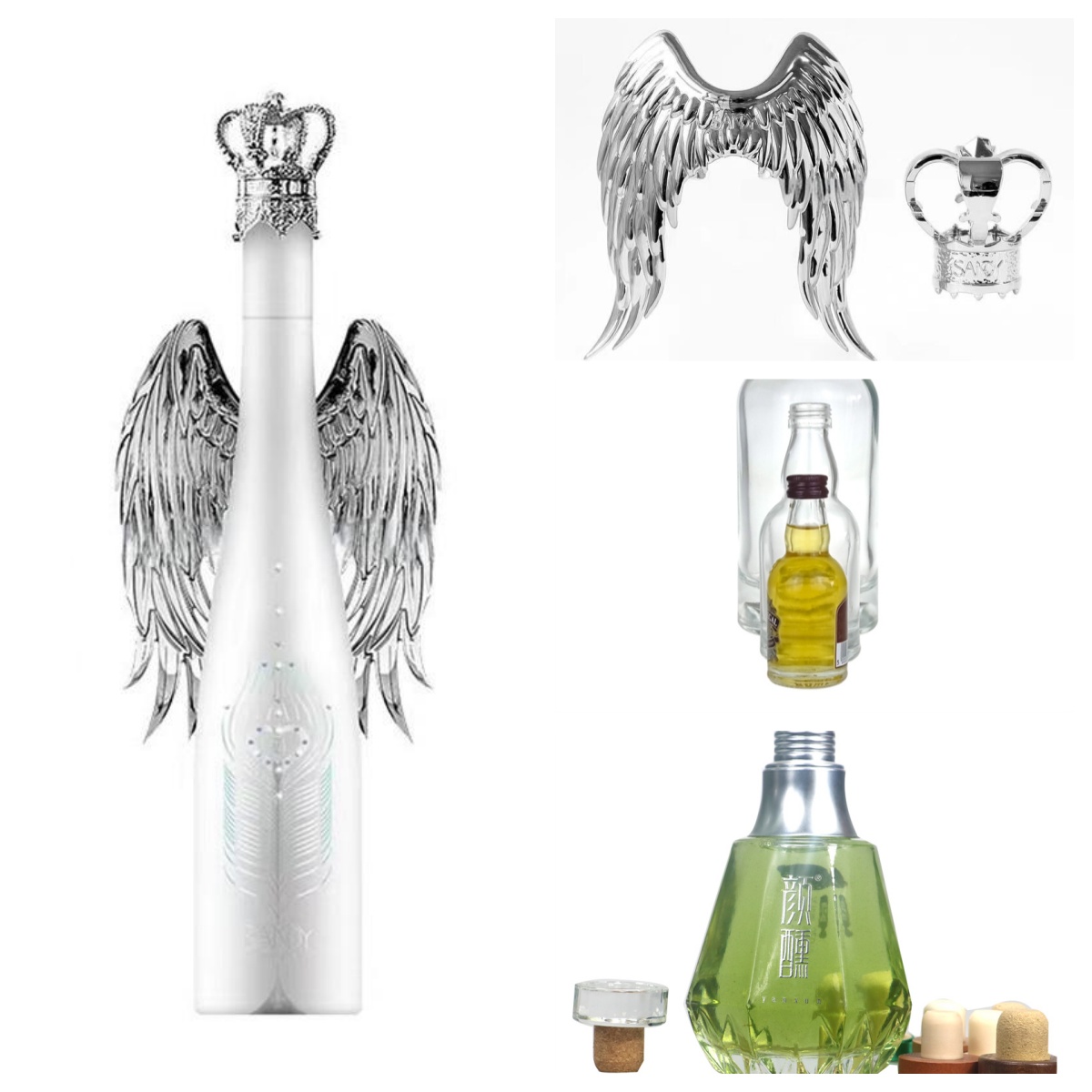 Customized Shape Brandy Bottle