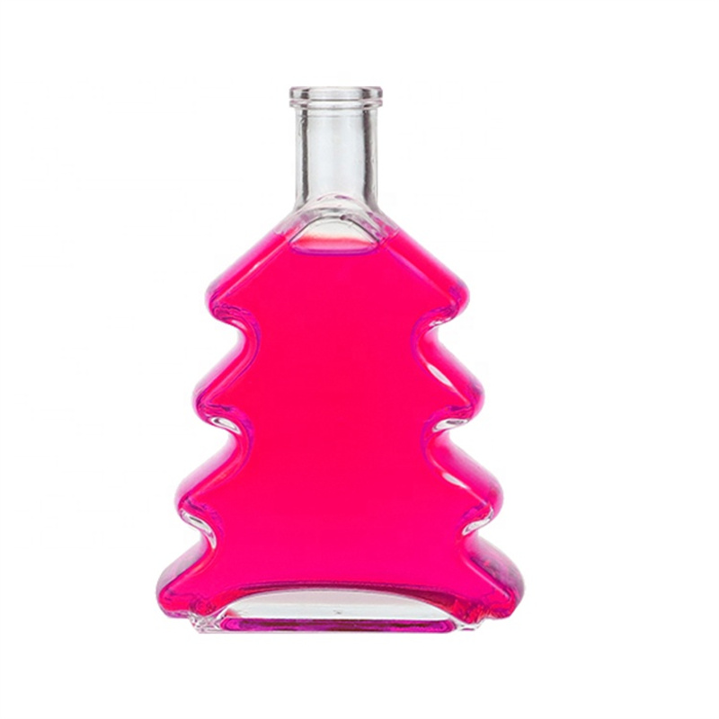 Christmas tree cane clear glass bottle aromatherapy bottle drink flask