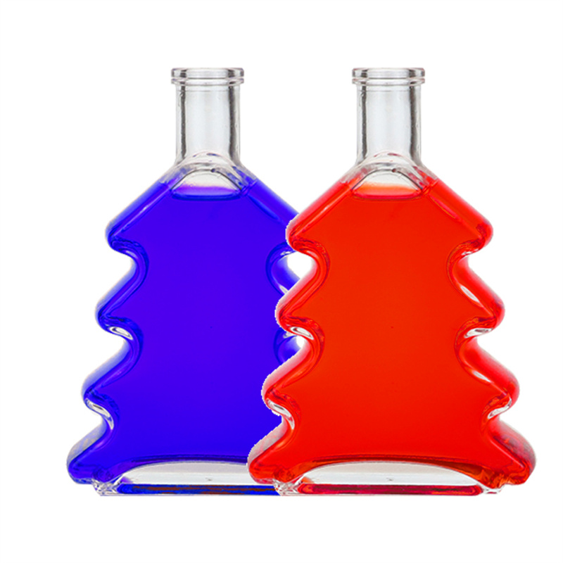 Christmas tree cane clear glass bottle aromatherapy bottle drink flask