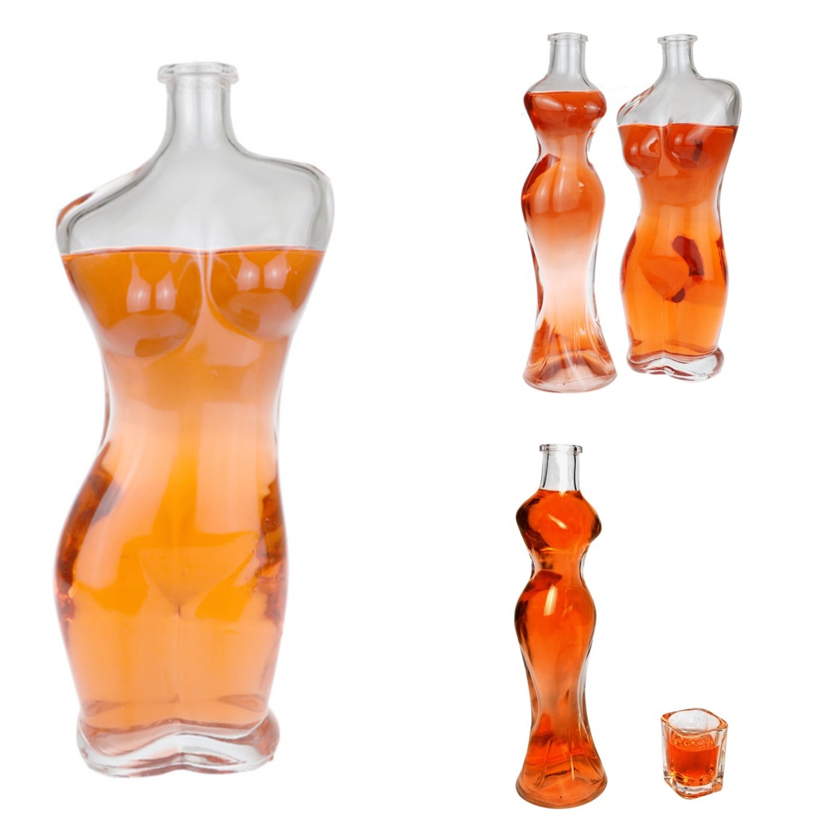 Classic Transparent Glass Bottle