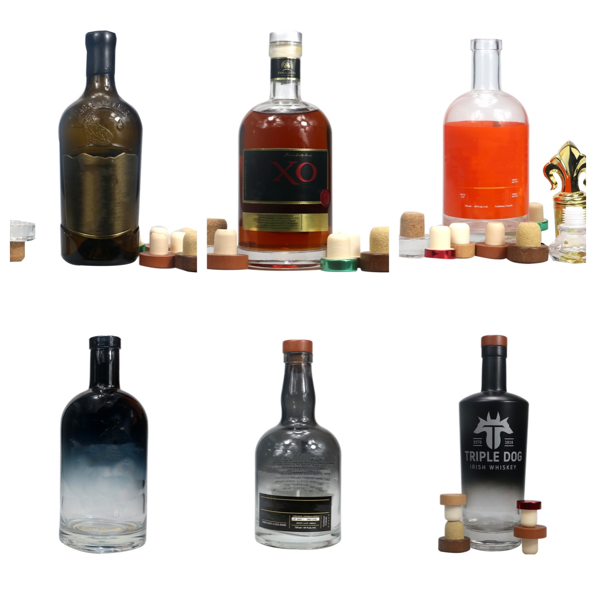 whiskey rum tequila glass bottle