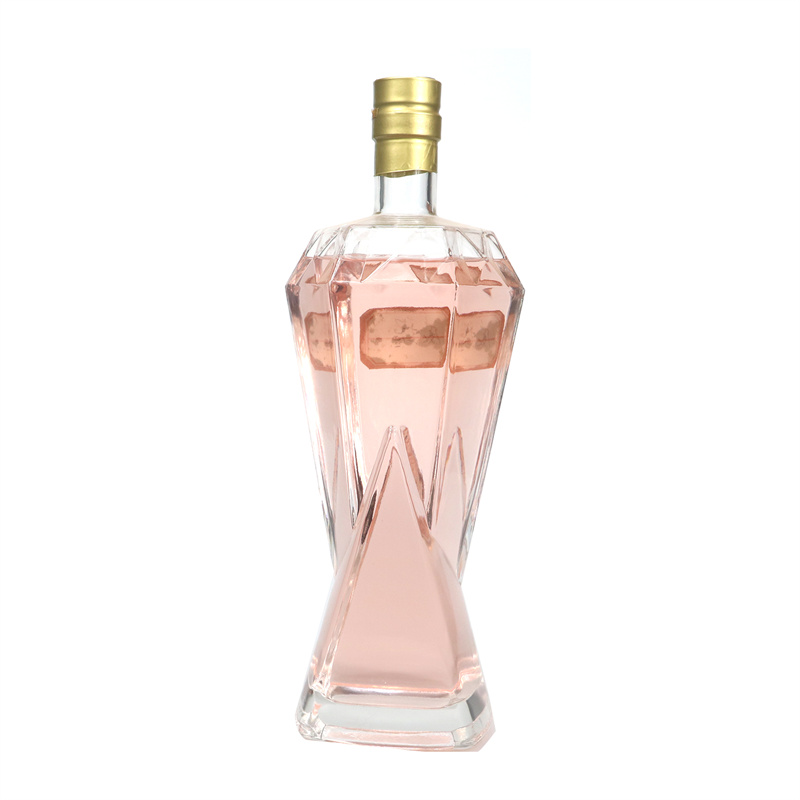 Luxury empty 500ml 750ml 1000ml hot sale vodka whisky rum brandy glass liquor spirit drinks bottles with private label