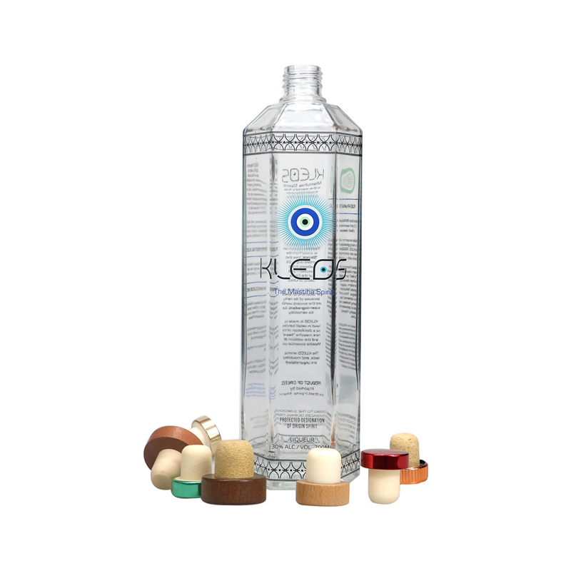 Luxury empty 500ml 750ml 1000ml hot sale vodka whisky rum brandy glass liquor spirit drinks bottles with private label