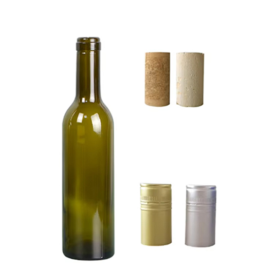 Hot sale custom 200ml 375ml 500ml 700ml brown glass bottle vodka spirit wine bottle for liquor corked