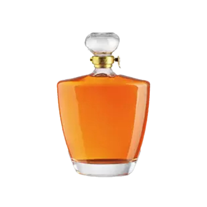 Wholesale Empty Liquor Xo Glass Bottle Unique Shaped Brandy Spirits Flint 750ml Glass Bottles With Lids