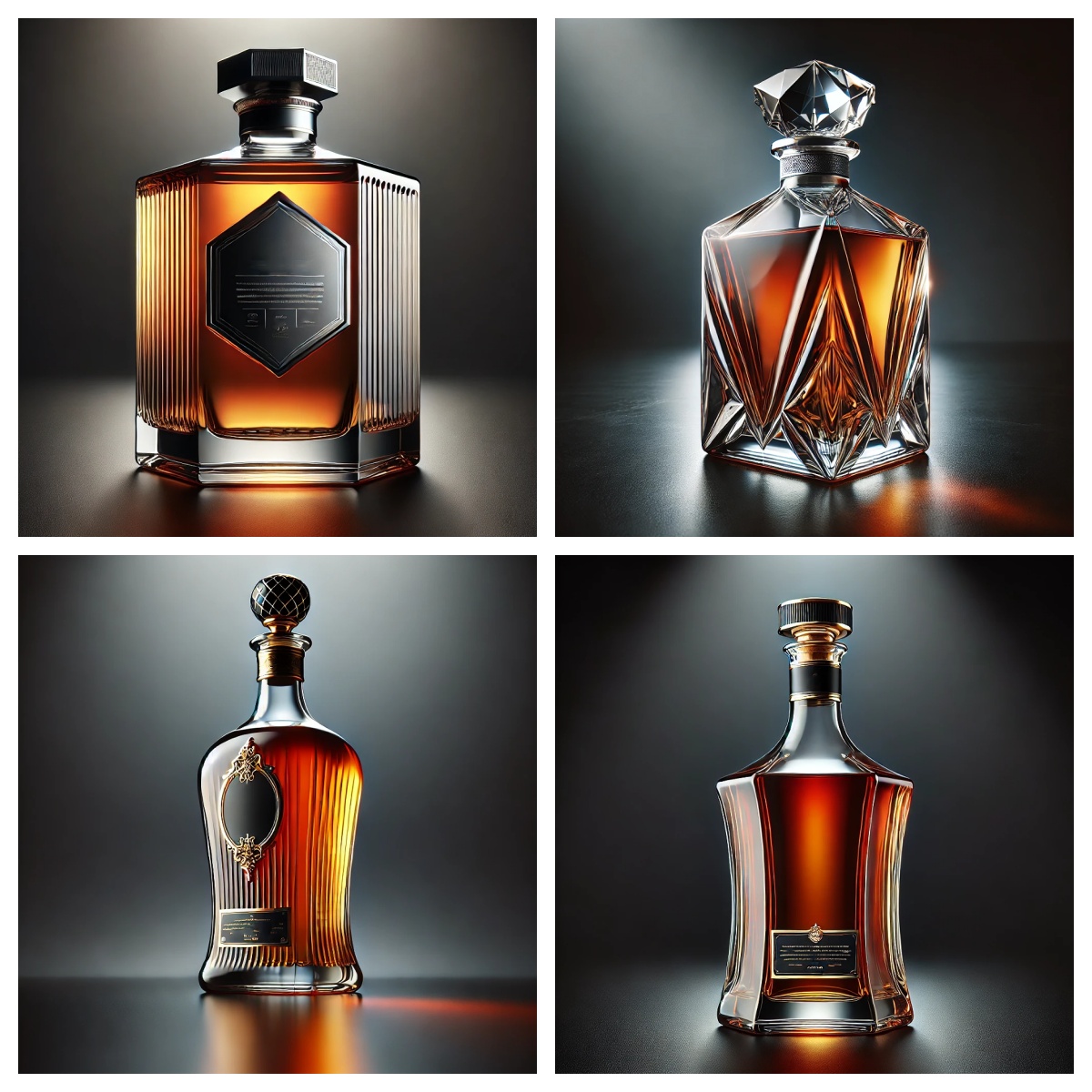 1000ml Gin Glass Bottle
