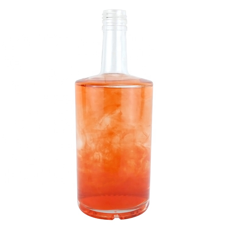 700ml Cork top round clear glass for rum gin tequila vodka bottle