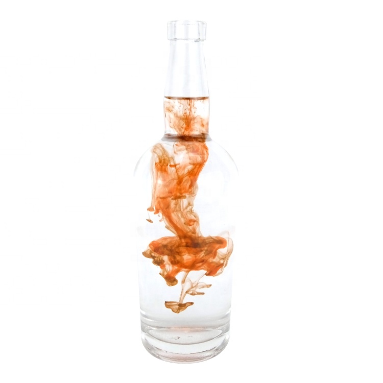 700ml Cork top round clear glass for rum gin tequila vodka bottle