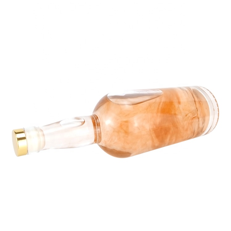 700ml Cork top round clear glass for rum gin tequila vodka bottle