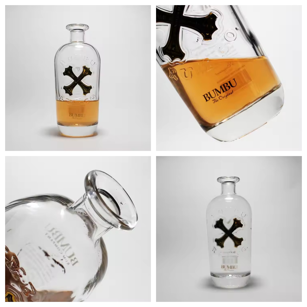 Gold logo X Rum Empty Bottle