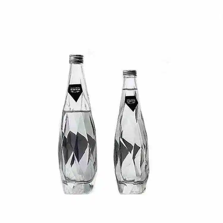 Design Wholesale 350ml 500ml 750ml Glass Brandy Gin Rum Tequila Vodka Spirits Bottle With Lid