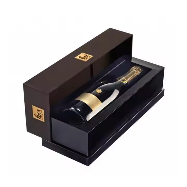 Get Free Sample Custom Branded Luxury Rigid Paper Packaging Single Bottle Whiskey Red Wine Box Gift Boxes Wholesale With Logo