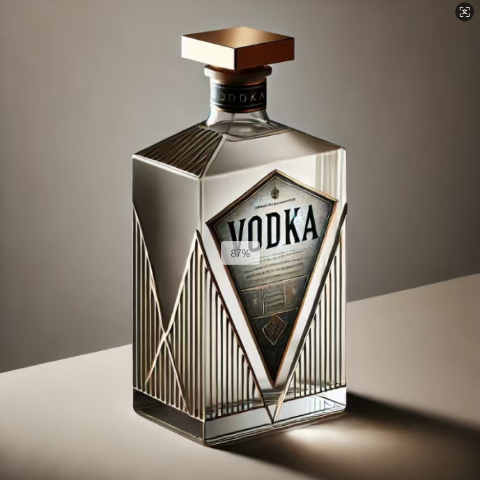 Special Shape Cork Sealed 750ml Vodka Glass Bottle With Embossed Logo