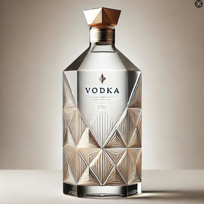 Special Shape Cork Sealed 750ml Vodka Glass Bottle With Embossed Logo