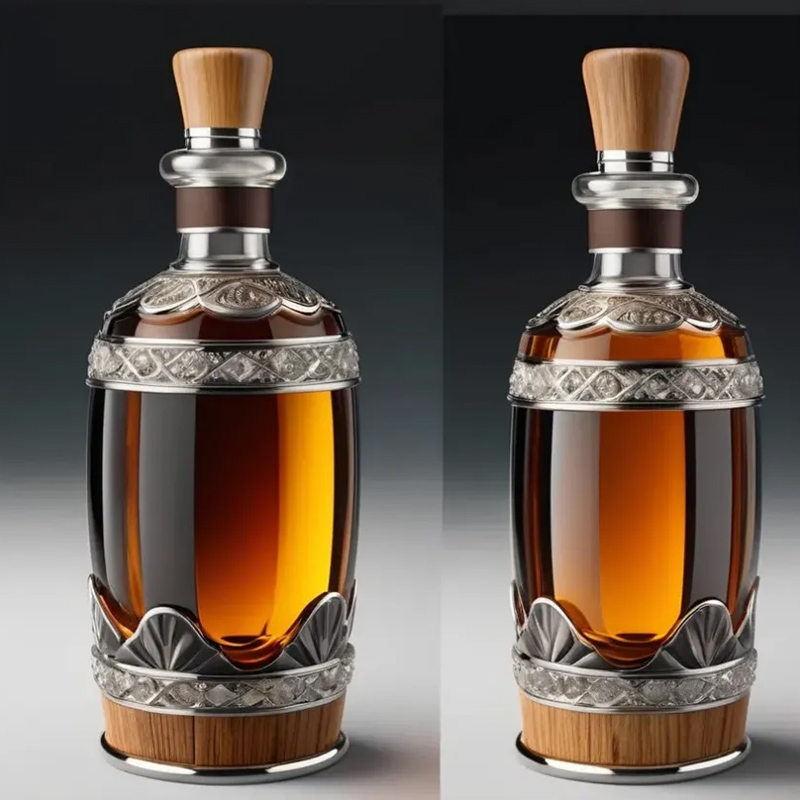 500ml 700ml 1000ml Liquor Brandy Spirit Glass Bottle Xo Whisky Gin Rum Bottle Cognac Glass Bottle
