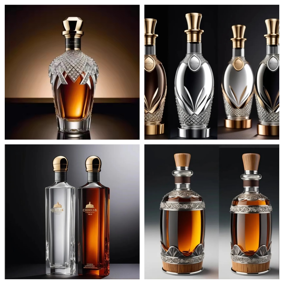 Xo Whisky Gin Rum Bottle