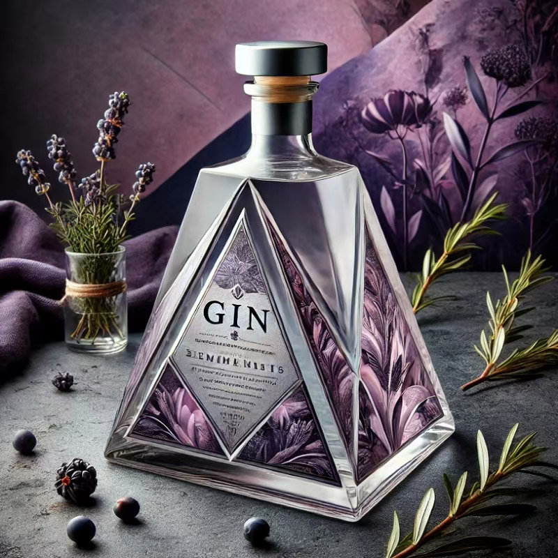 Custom 50ml 100ml 200ml 375ml 500ml 750ml 1000ml Nordic Style Glass Vodka Bottle for Gin Whisky Olive Oil with Cork
