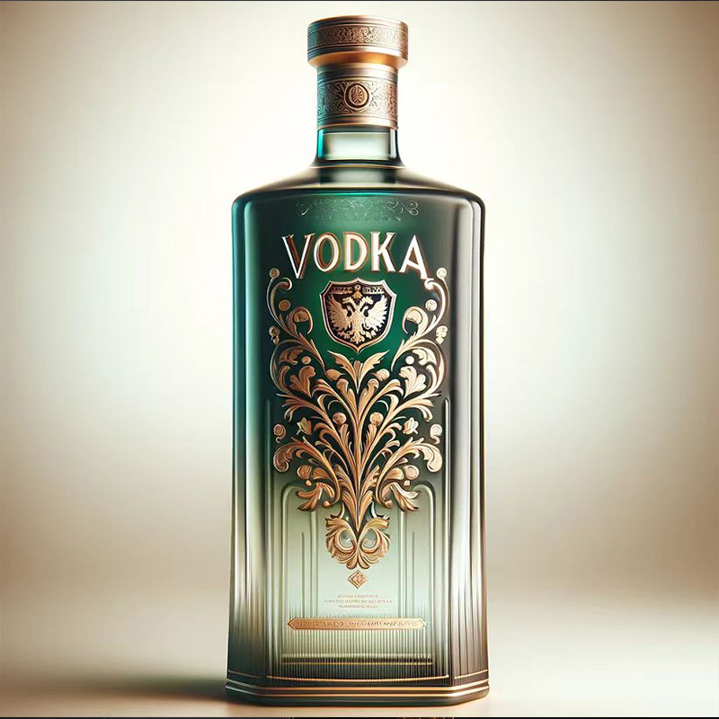 Free sample custom 500ml 750ml bottle Fancy Vodka spirit bottle