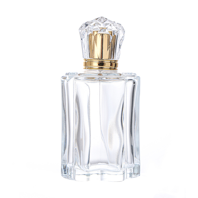 Custom Logo Luxury Perfume Bottle Design Clear Empty Spray Luxury Gold Perfume Bottle