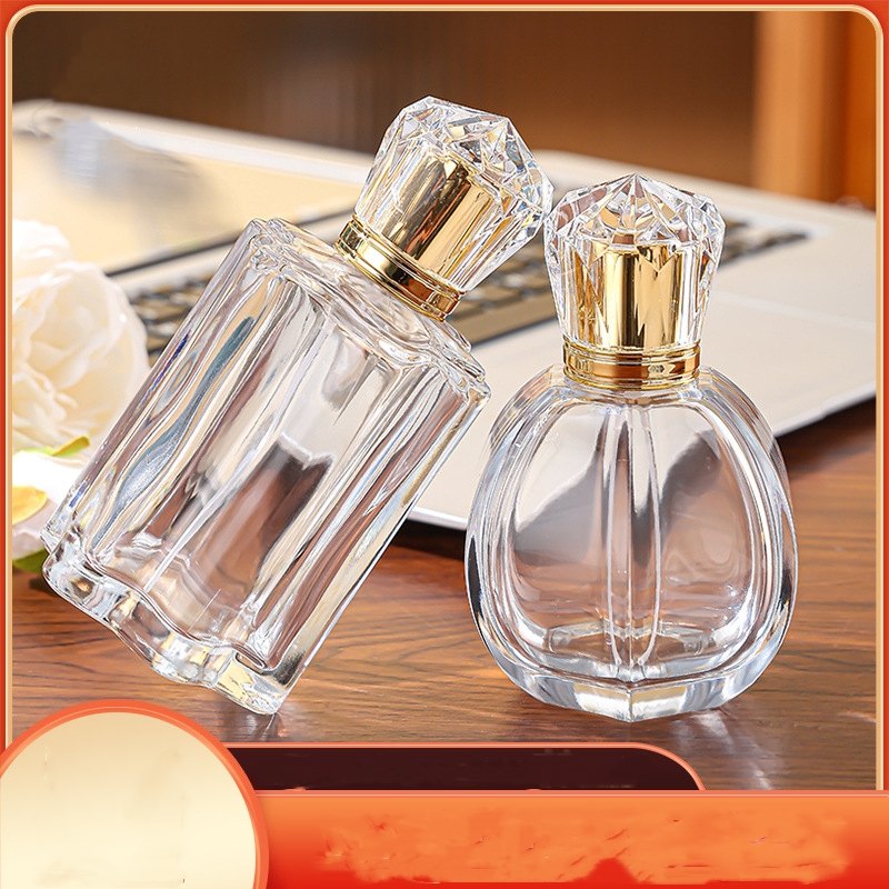 Custom Logo Luxury Perfume Bottle Design Clear Empty Spray Luxury Gold Perfume Bottle