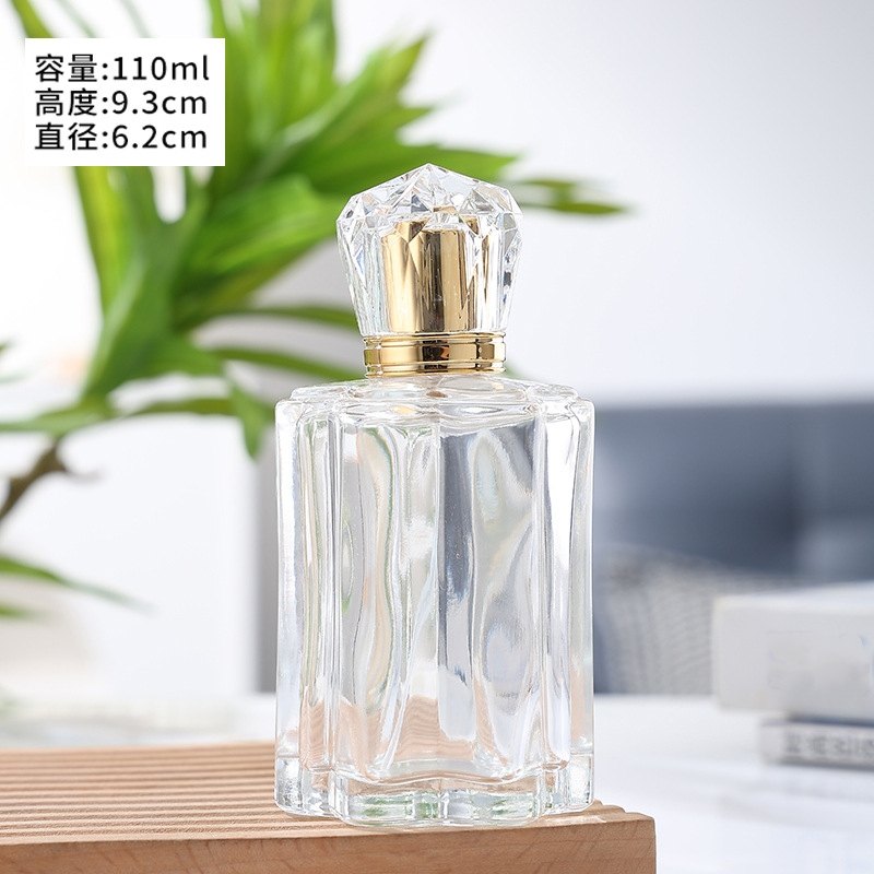 Custom Logo Luxury Perfume Bottle Design Clear Empty Spray Luxury Gold Perfume Bottle