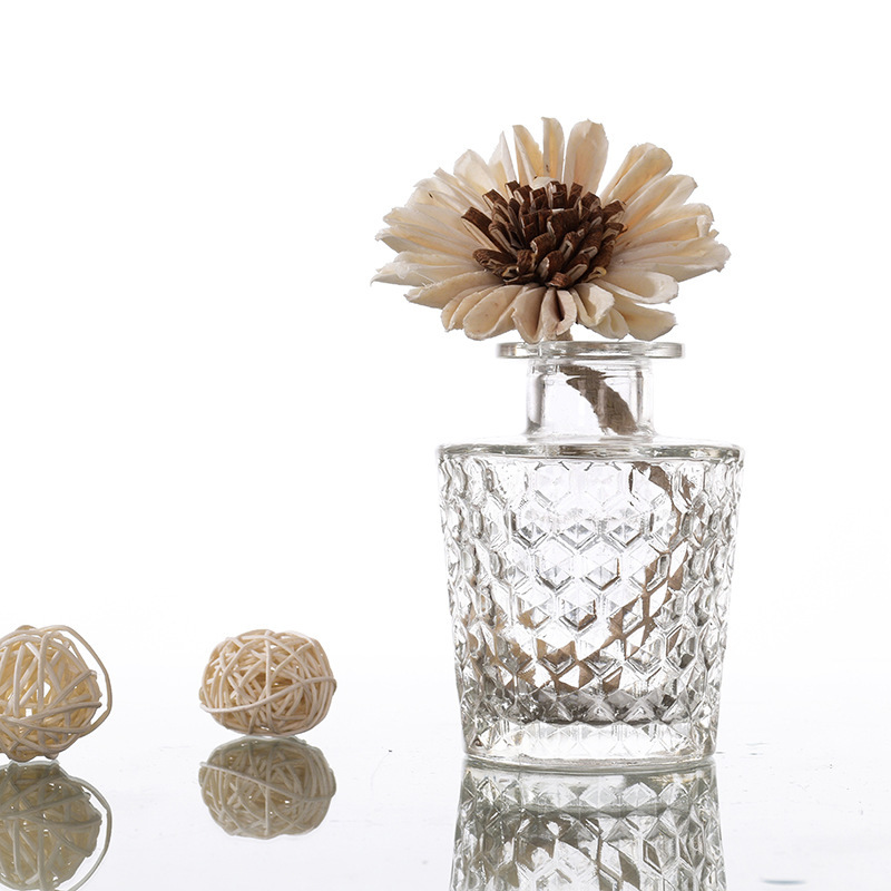 Wholesale Luxury 15ml 30ml 50ml 60ml clear Frosted Flat square Empty Glass Bottle Perfumes Bottle