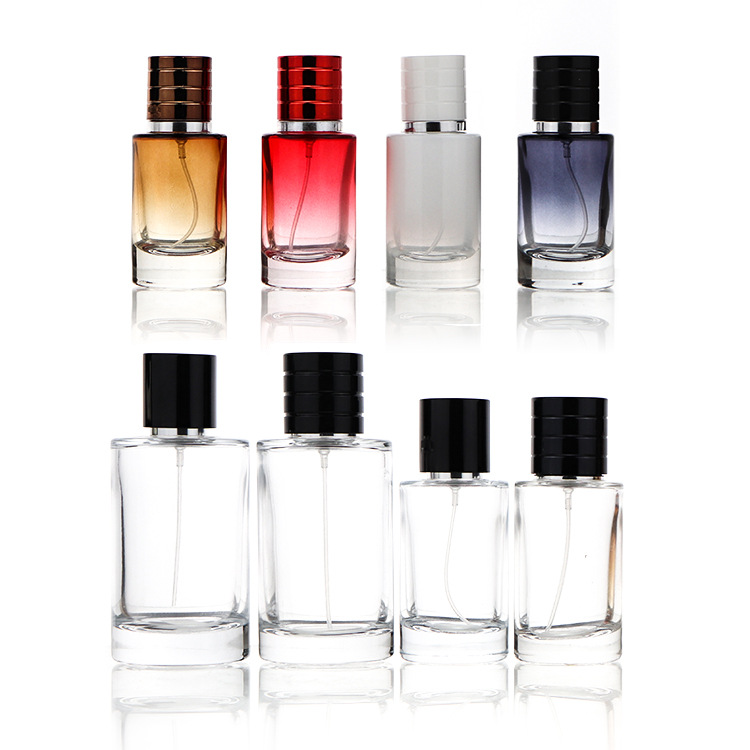 Luxury Wholesale Unique Vintage Refillable Clear Mini 30Ml 50Ml 100ml Square Spray Glass Packaging Perfume Bottle