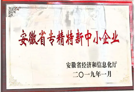 Petites et moyennes entreprises spécialisées, raffinées, spéciales et nouvelles de la province d'Anhui