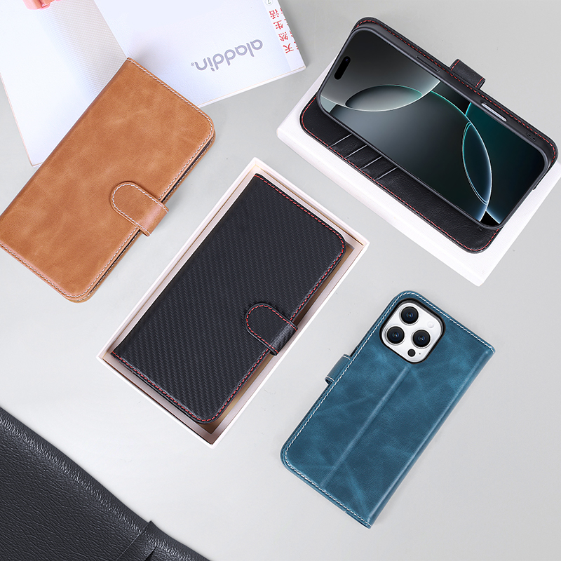 iPhone 16 Pro Detachable Leather Wallet Case