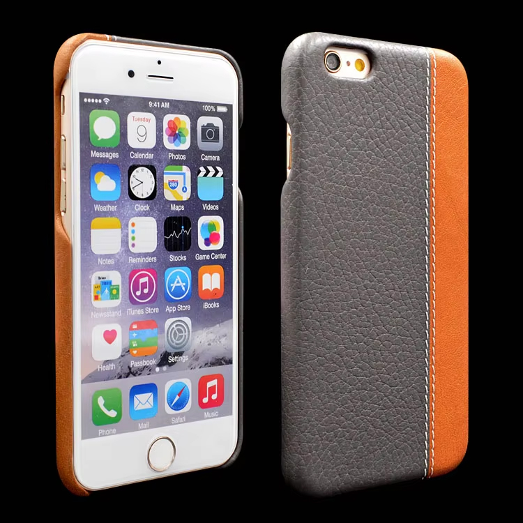 Two Tone Pebble Leather Case for iPhone 7 8 SE