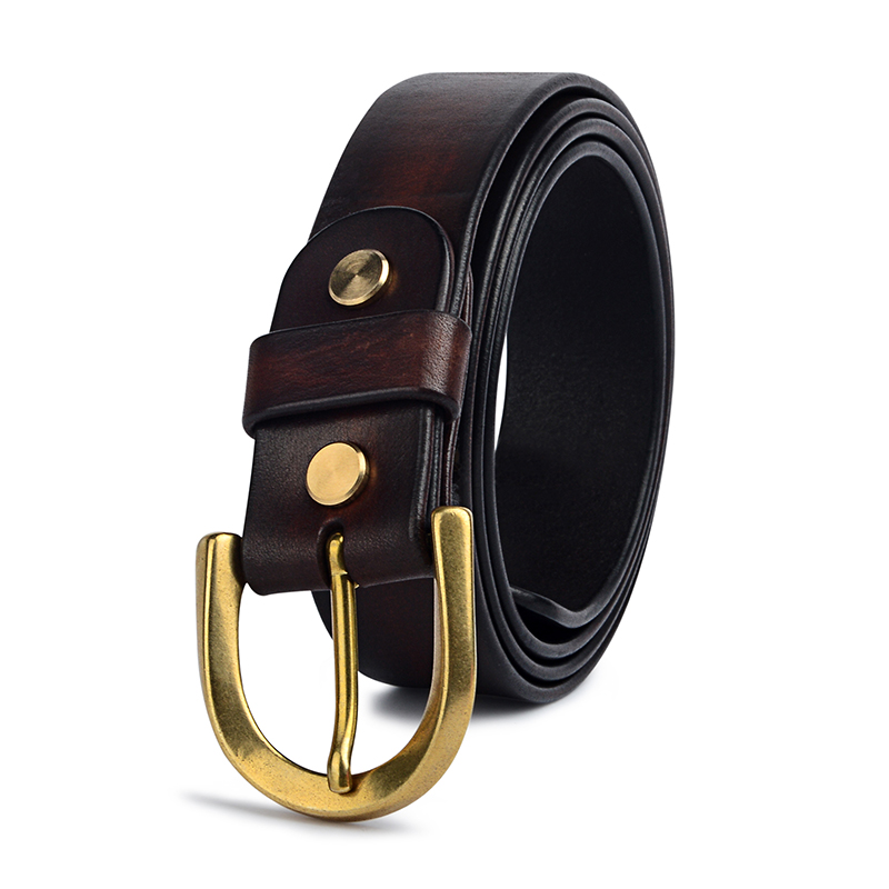 Echte leren riem met gesp