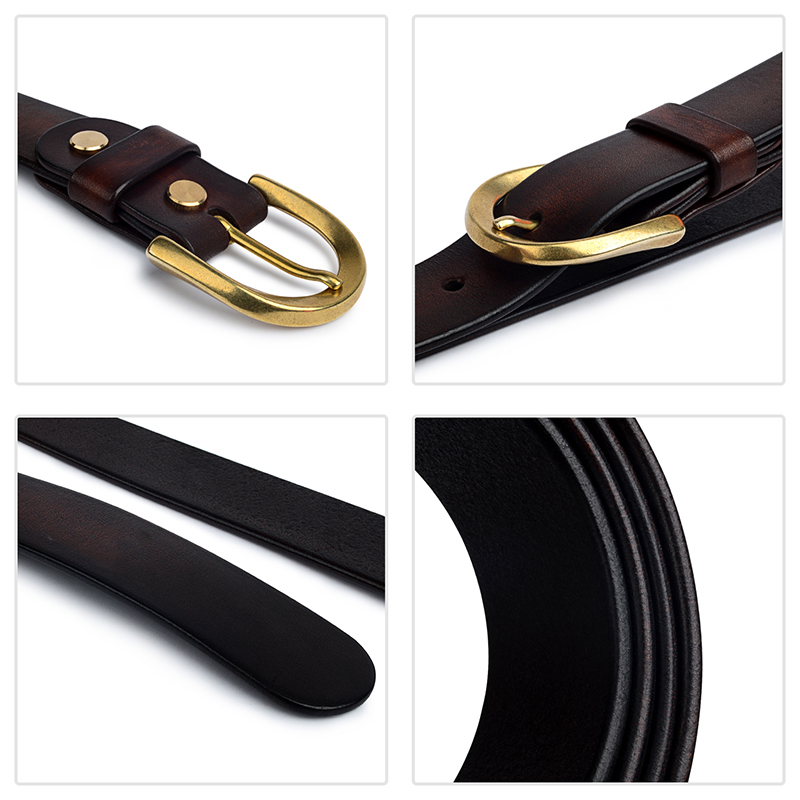 Echte leren riem met gesp