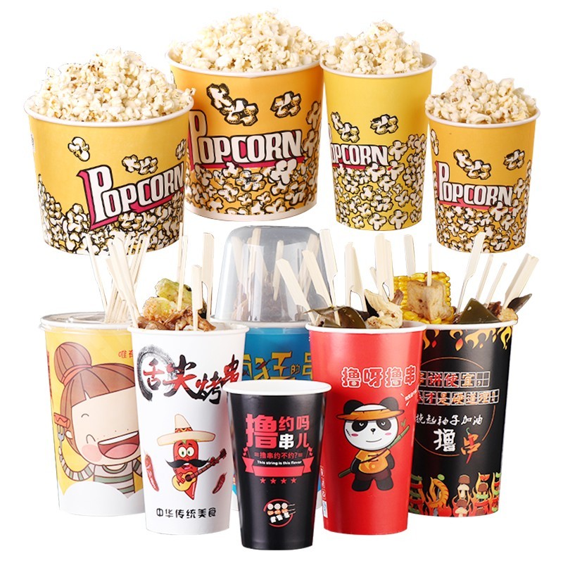 Big Size Custom Paper Tub Bucket ODM OZ Paper Fried Chicken Popcorn Bucket Wholesale