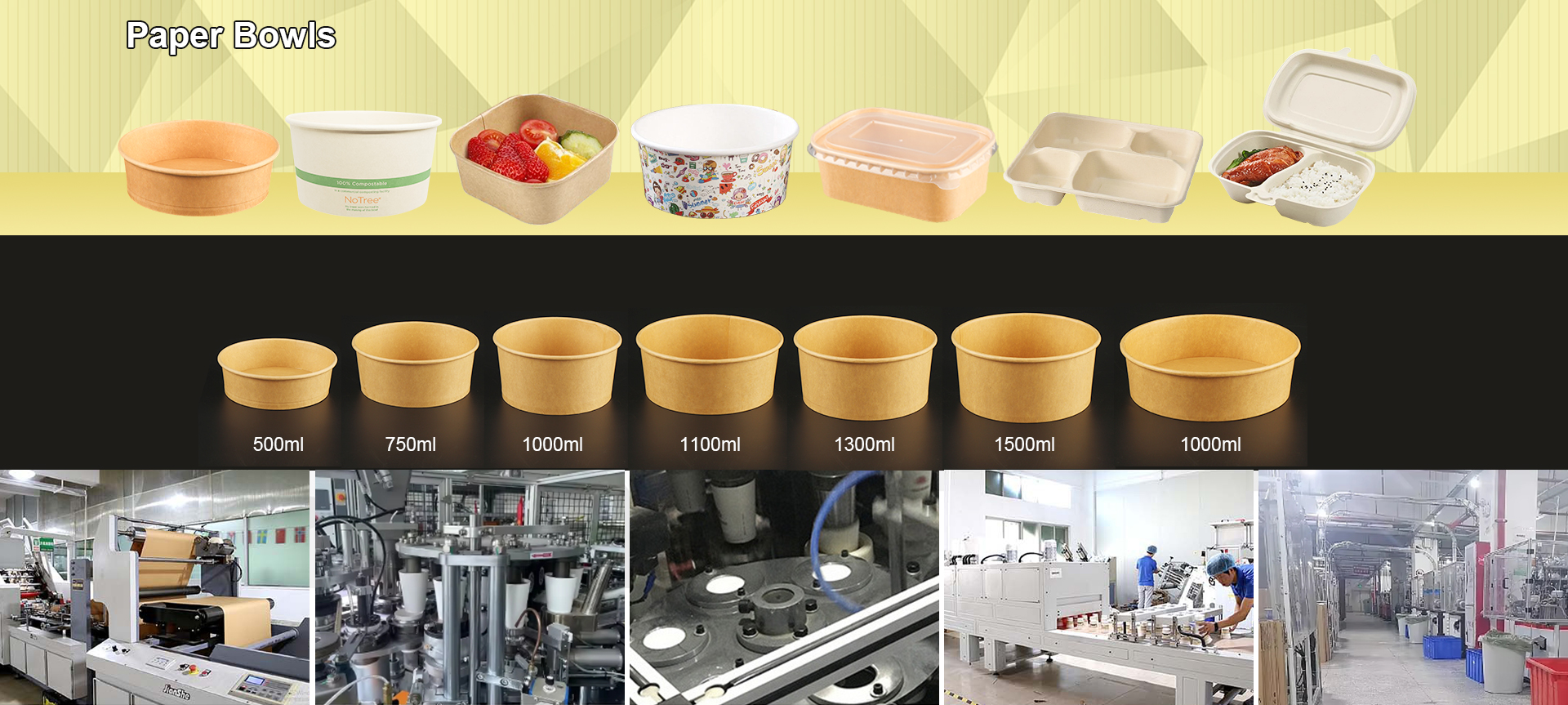 Paper Bowls XYJ Plant Customized