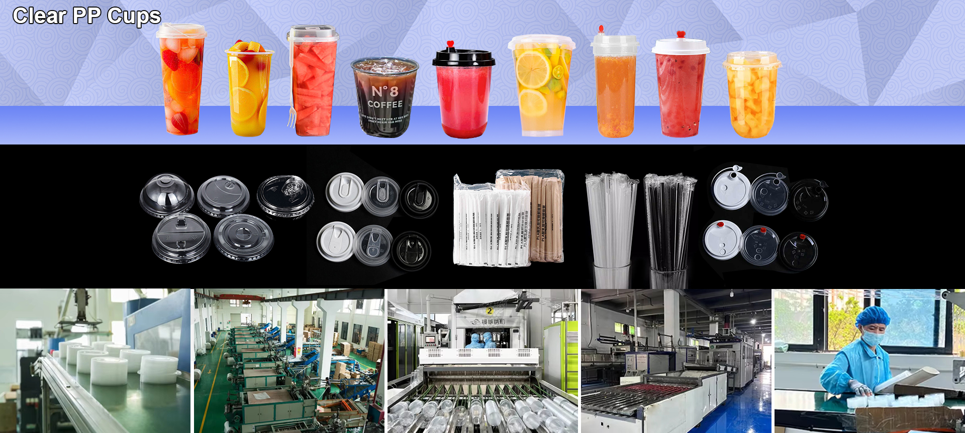 Clear PP Cup XYJ Plant Customized