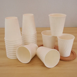 Wholesale Disposable Embossed paper juice cup thick hot Coffee Paper Cups in high quality