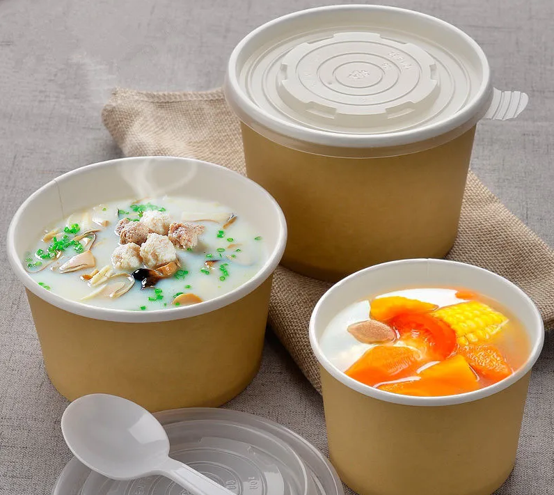 8oz10oz12oz Paper Soup Food Containers Cups