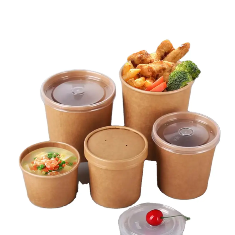 Disposable 4 Oz Soup Cups Yogurt Cups Coated Paper Cups