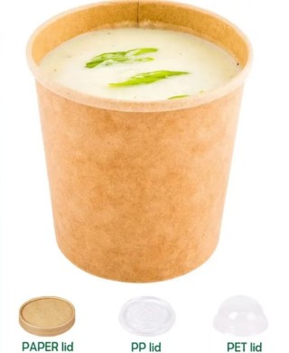 Factory price disposable soup paper cups with lids